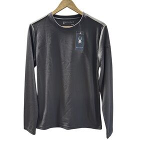 SPYDER Men's Long Sleeve Performance Base Layer Top Gray Size Small